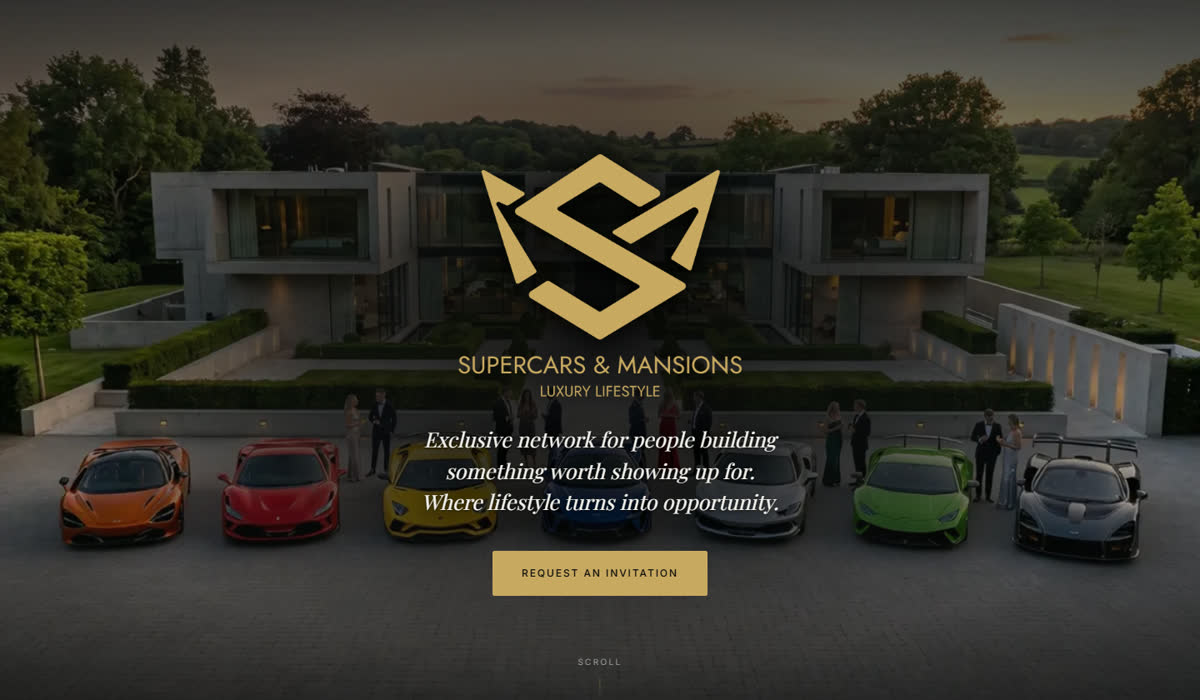 Supercars & Mansions website by CyberVision Media